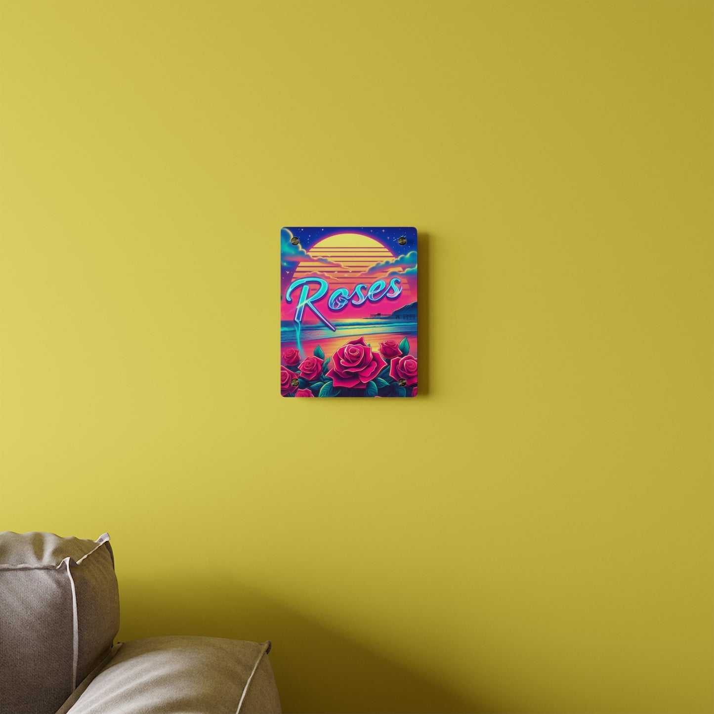 Sunset Roses Acrylic Wall Art Panel