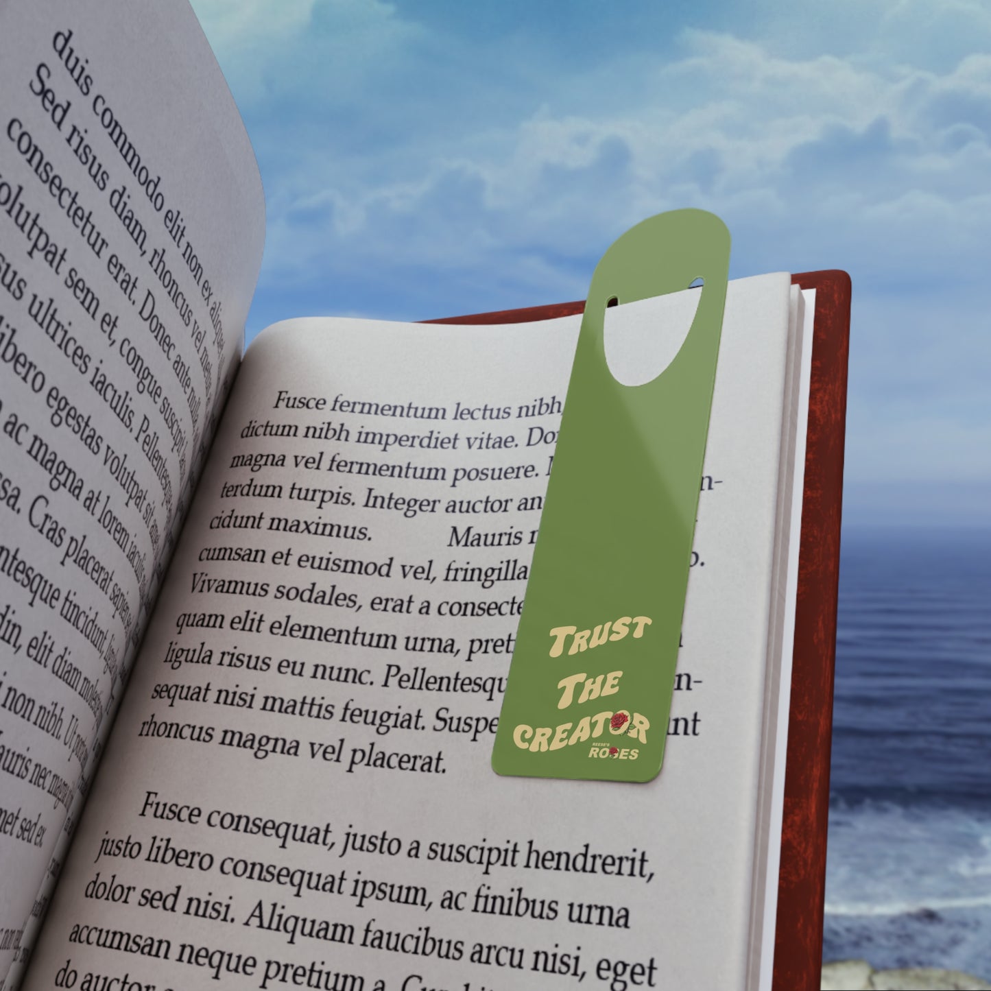 "Trust The Creator" Bookmark — Green Inspirational Metal Bookmark