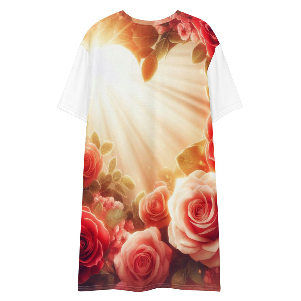 Sunlight Roses T-shirt Dress