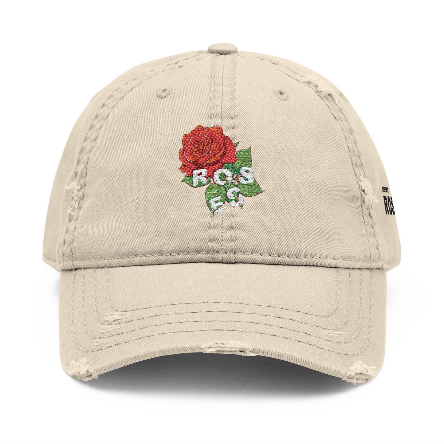 Embroidered Reese's Roses Distressed Dad Hat