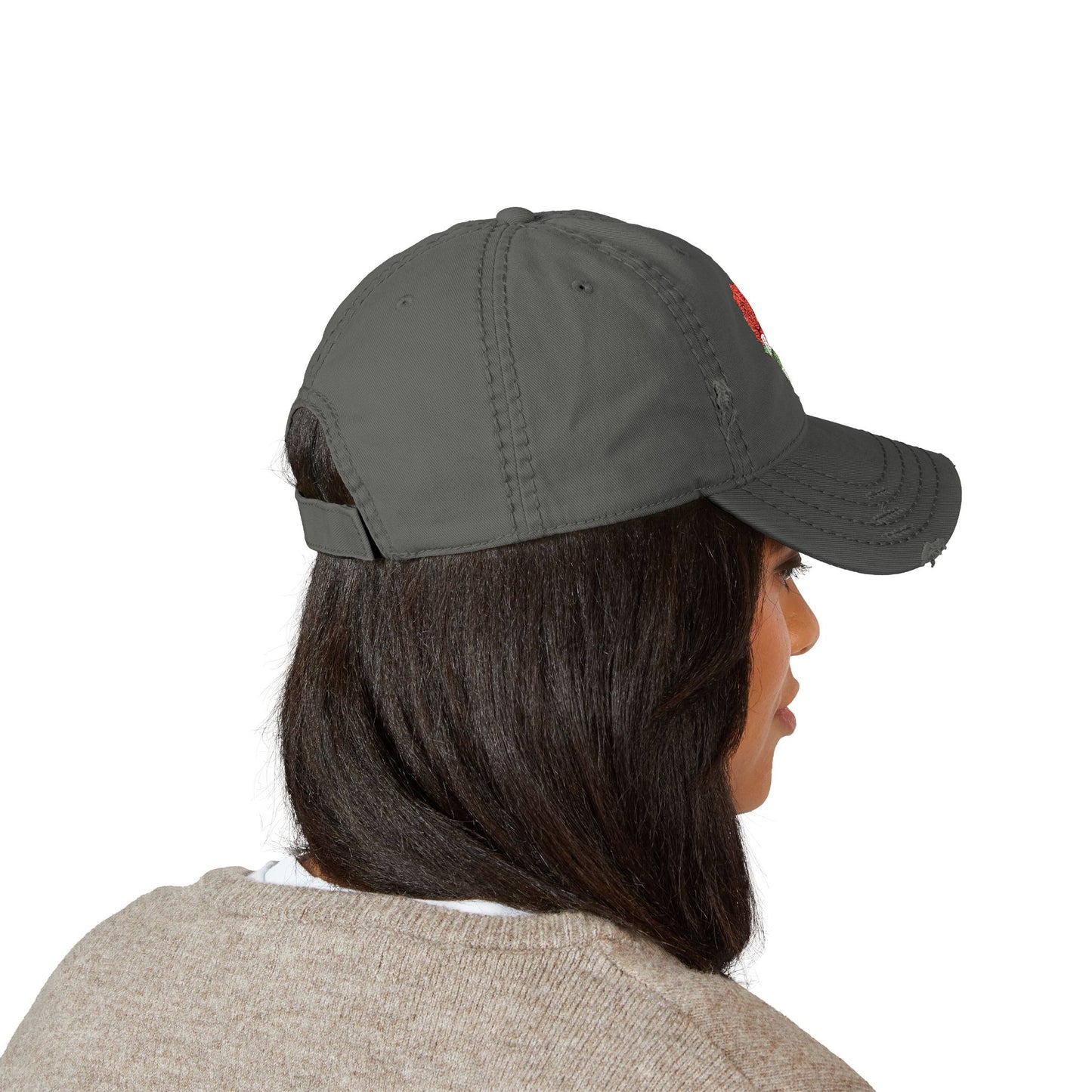 Embroidered Reese's Roses Distressed Dad Hat