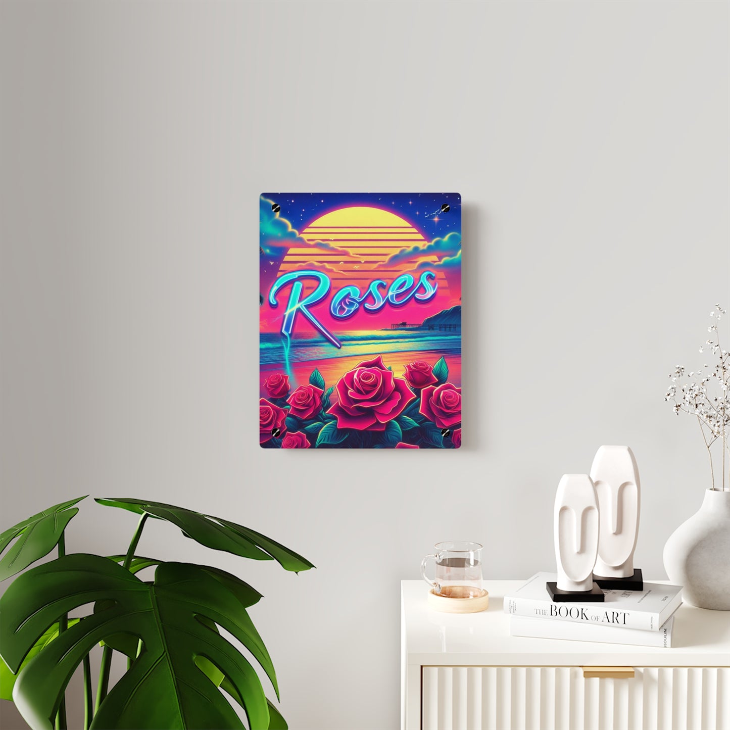 Sunset Roses Acrylic Wall Art Panel