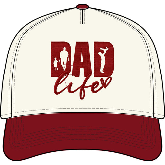 Dad Life Two-Tone Cap – Fatherhood Baseball Hat with 'Dad Life' Script