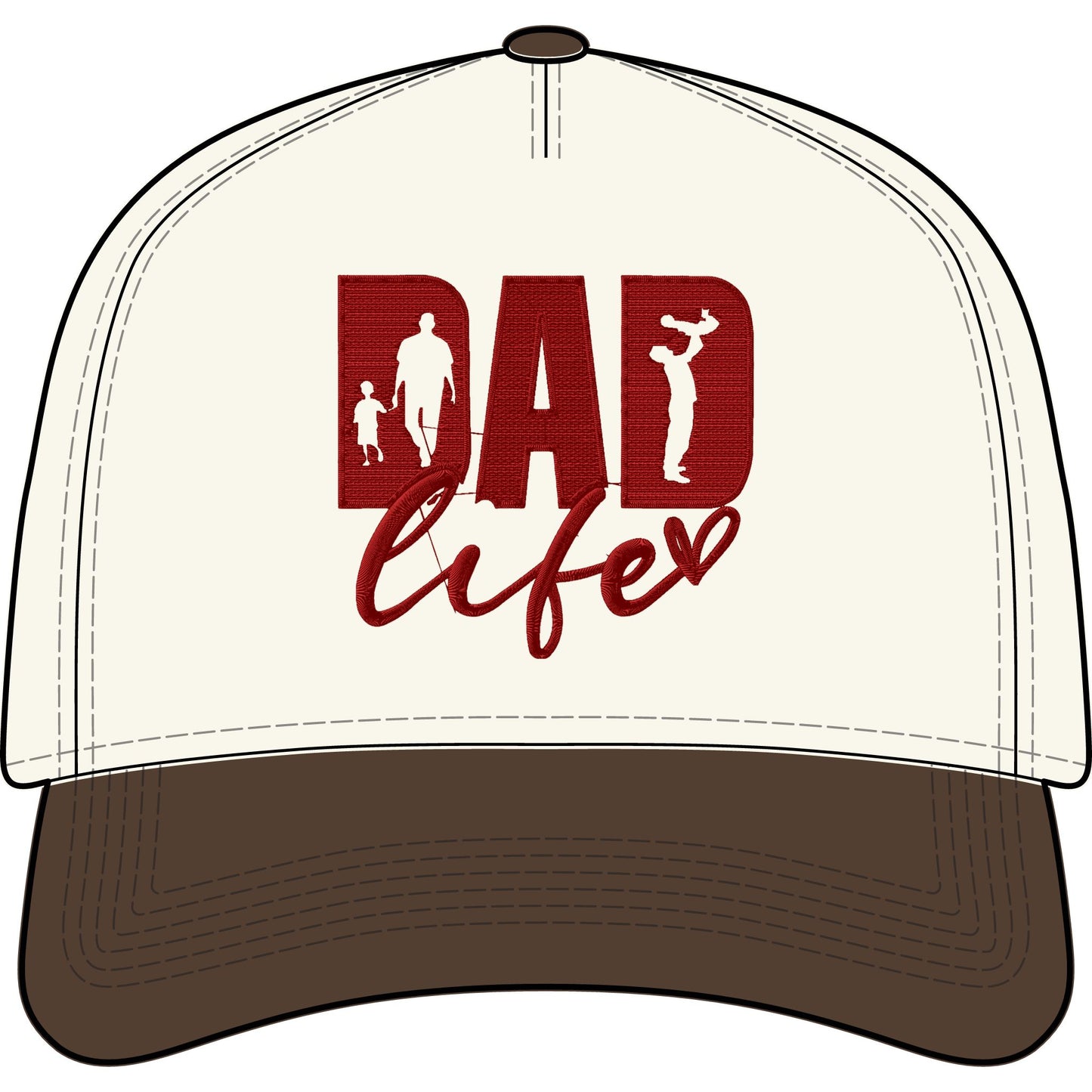 Dad Life Two-Tone Cap – Fatherhood Baseball Hat with 'Dad Life' Script