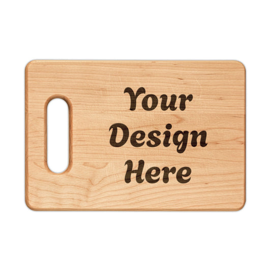 Personalized Engraved Wooden Cutting Board — Custom Design Serving & Chopping Board