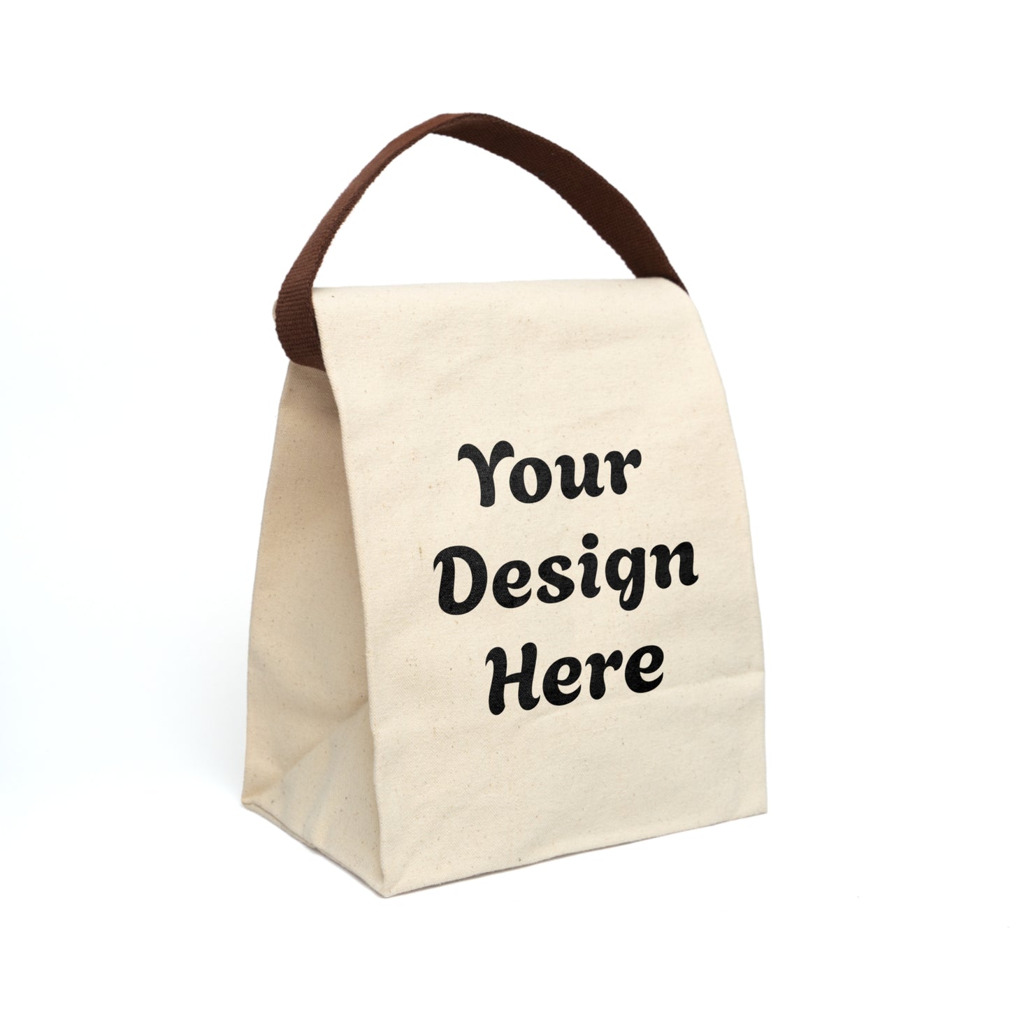 Custom Canvas Lunch Bag — Personalized Insulated Tote with Carry Strap