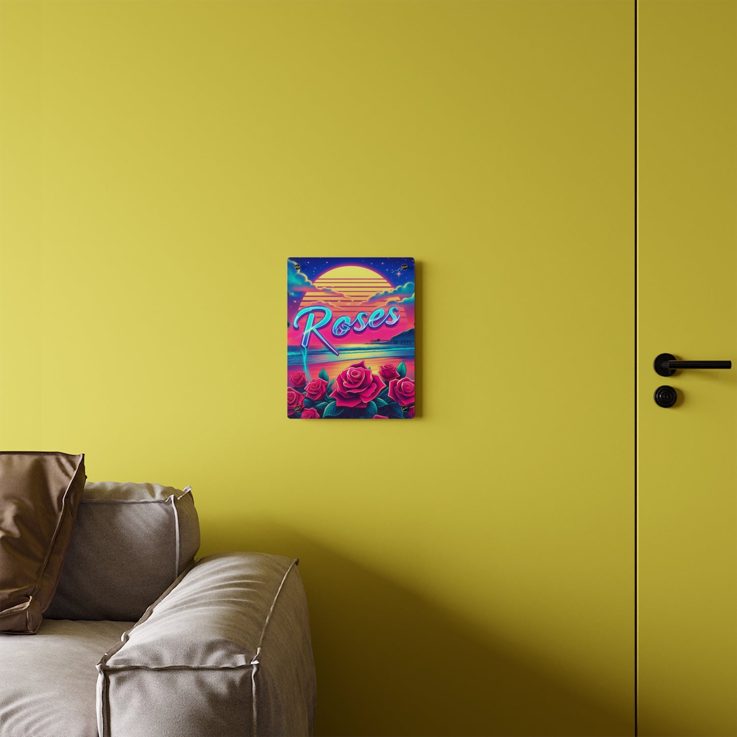 Sunset Roses Acrylic Wall Art Panel