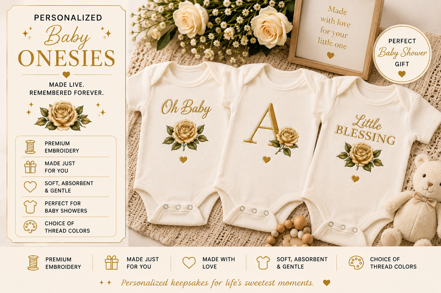 Reese's Roses Custom Live Design Bar: Baby Showers