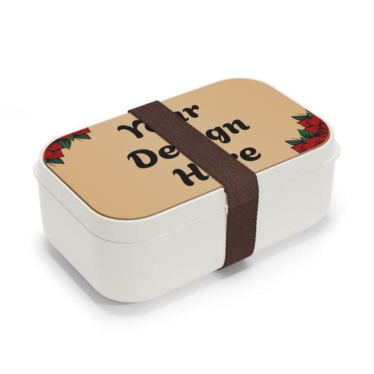 Custom Bento Lunch Box – Personalized Poinsettia Design