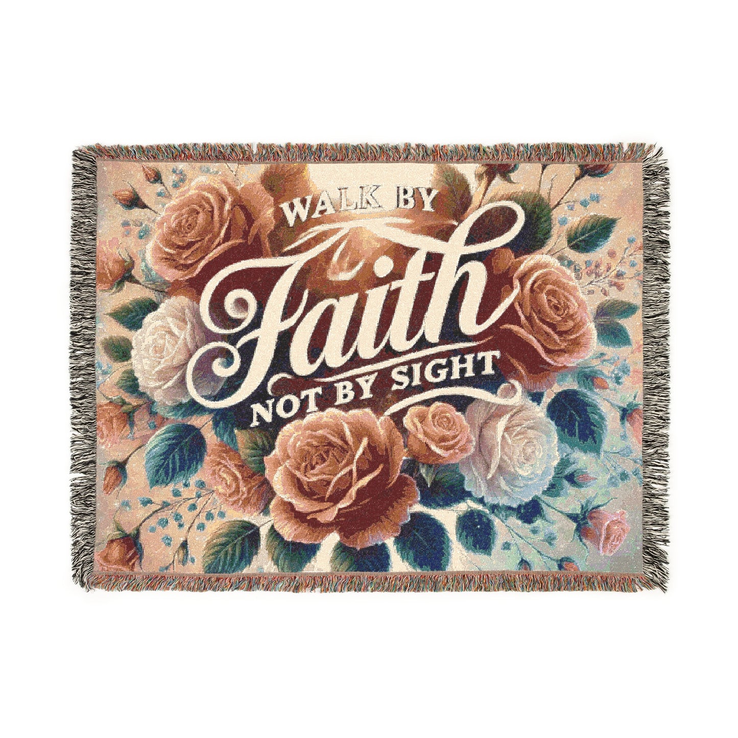 Walk By Faith Woven Blanket
