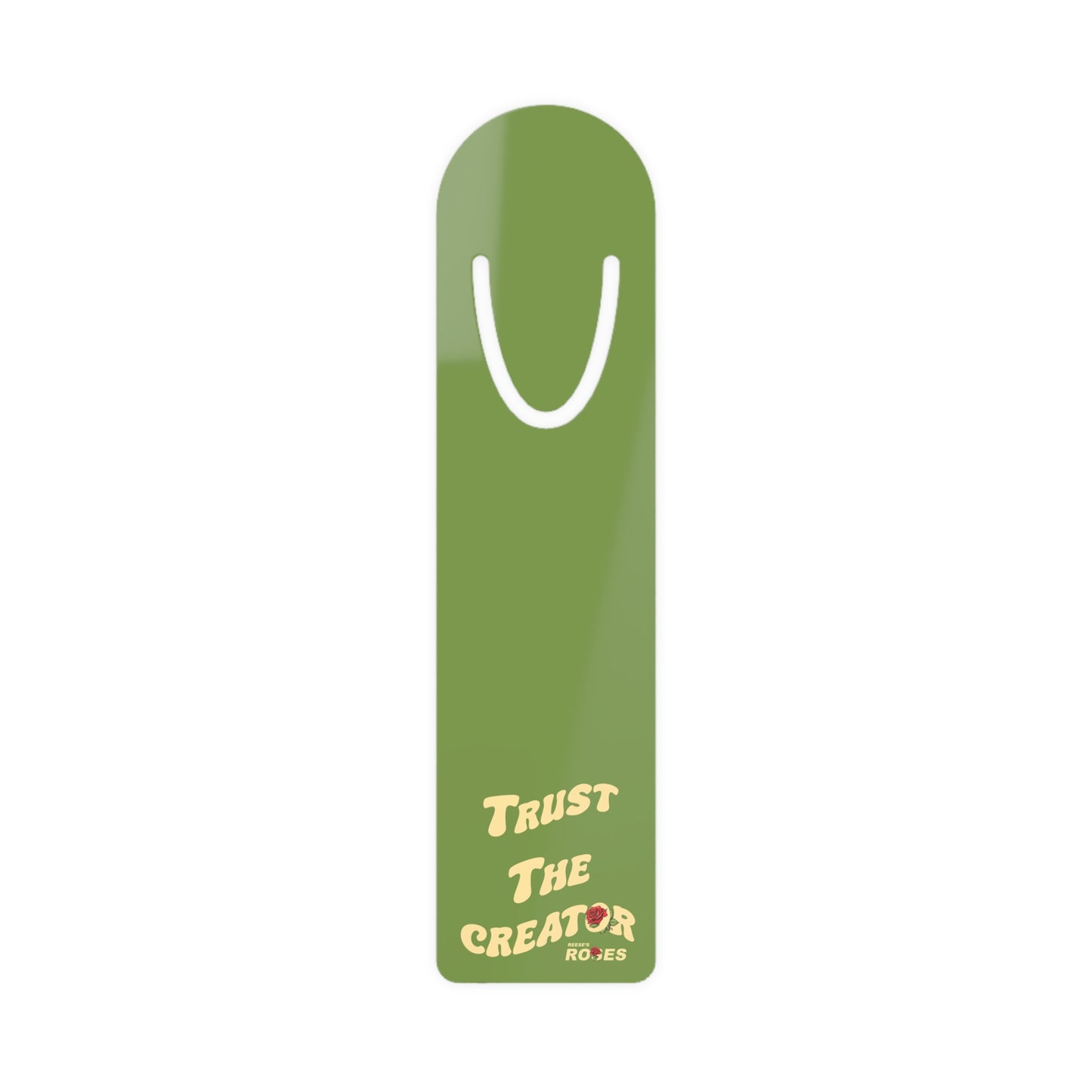 "Trust The Creator" Bookmark — Green Inspirational Metal Bookmark