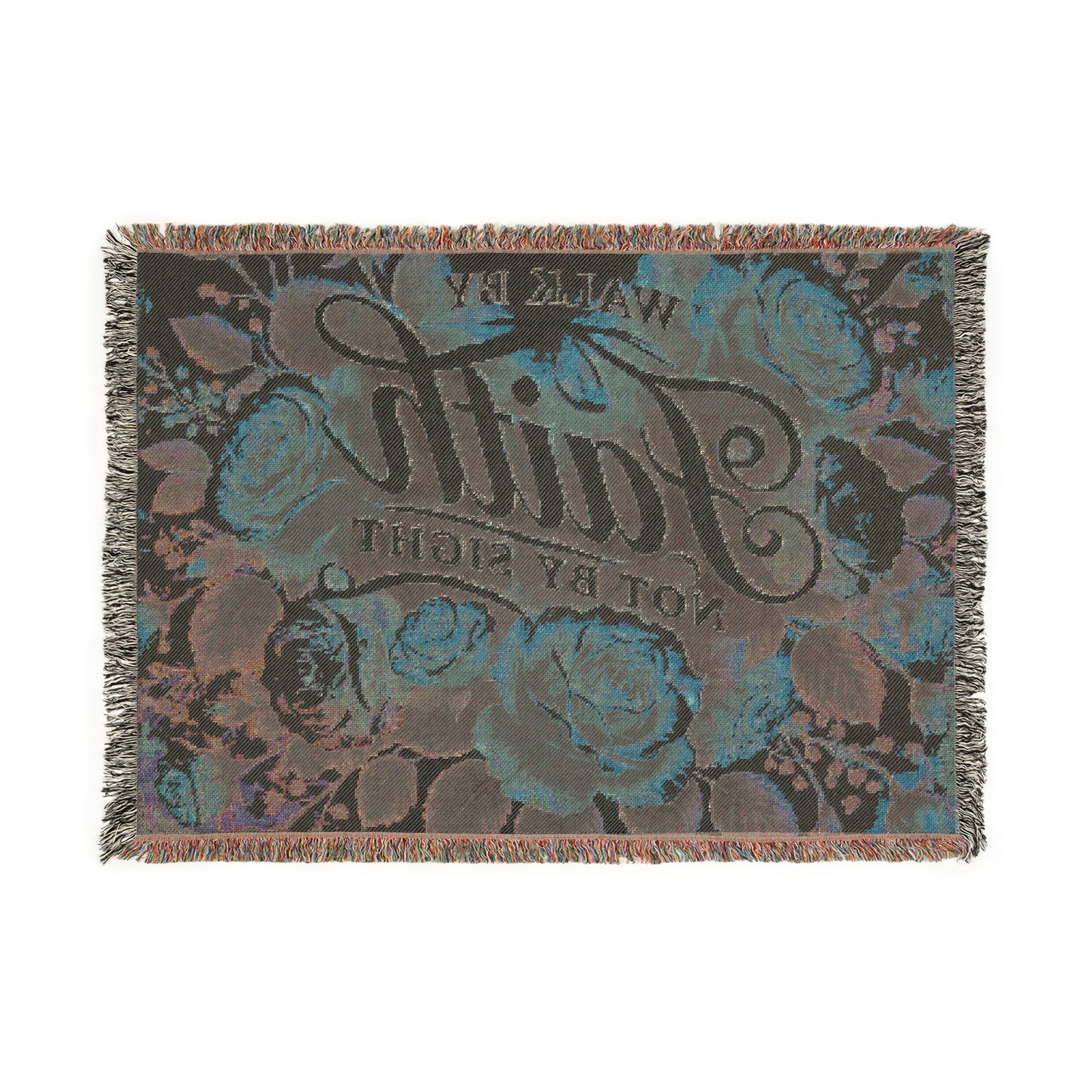 Walk By Faith Woven Blanket