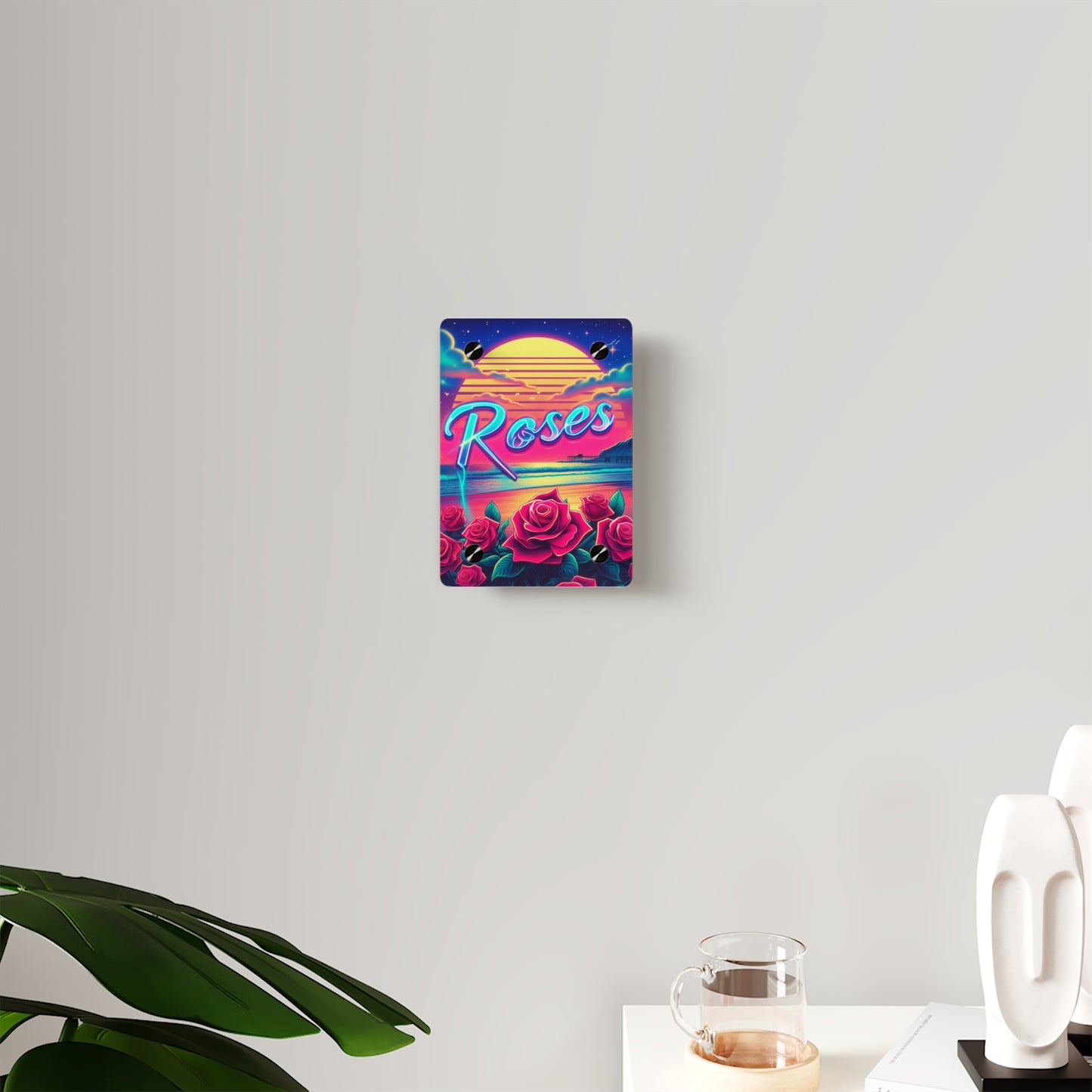 Sunset Roses Acrylic Wall Art Panel