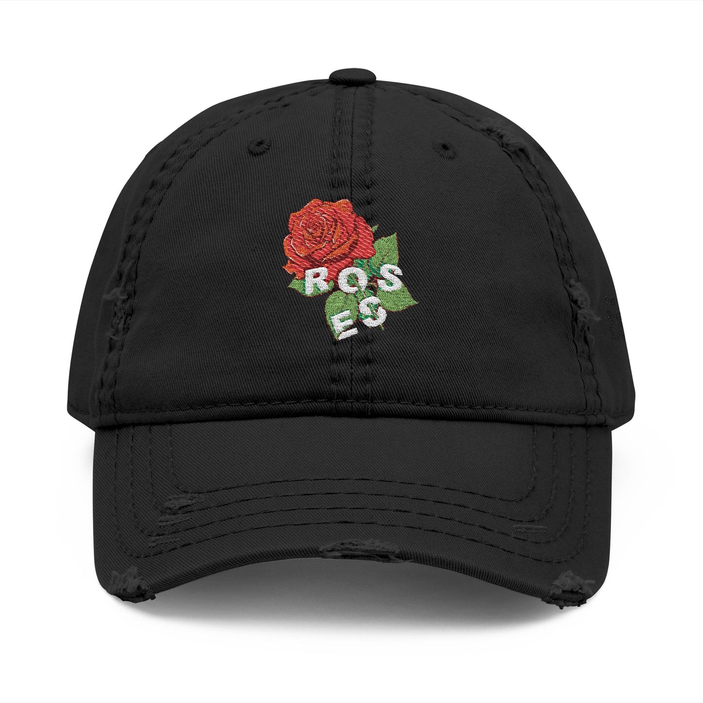 Embroidered Reese's Roses Distressed Dad Hat