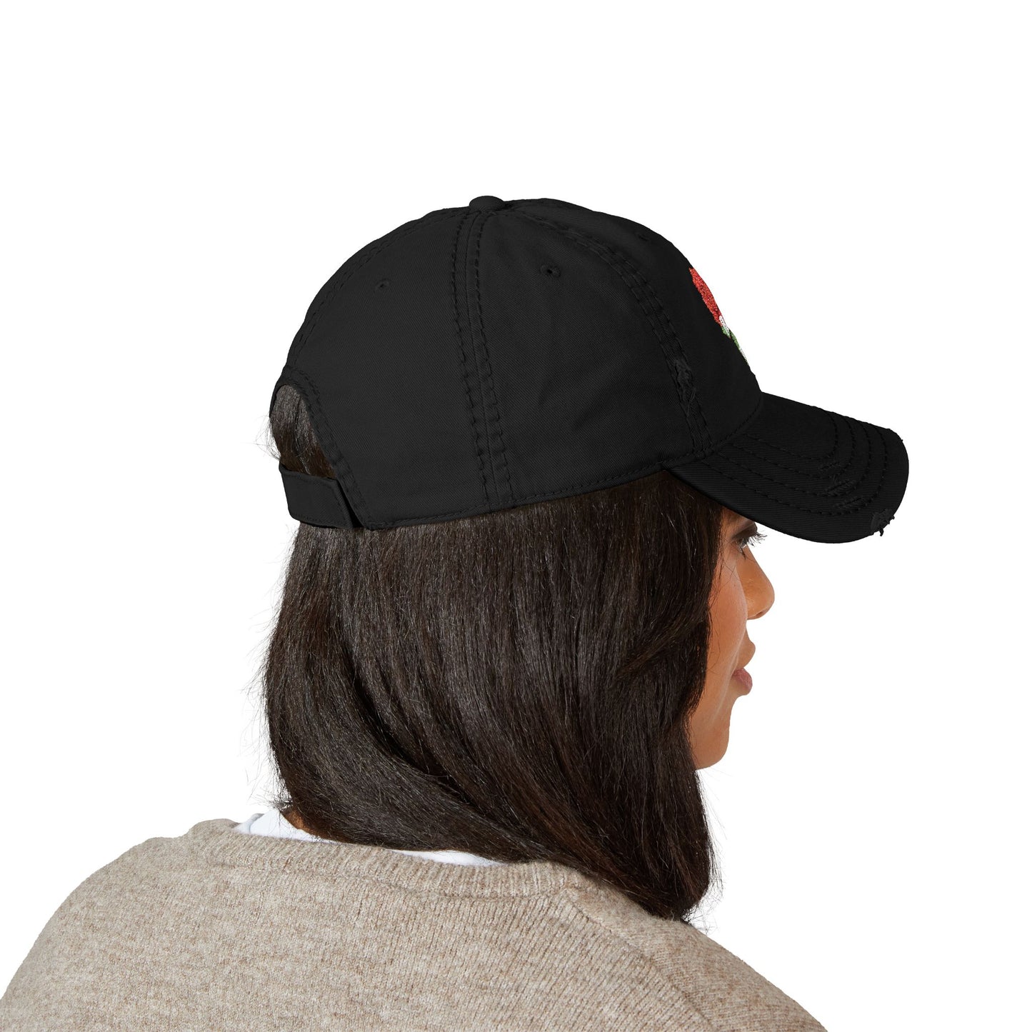 Embroidered Reese's Roses Distressed Dad Hat
