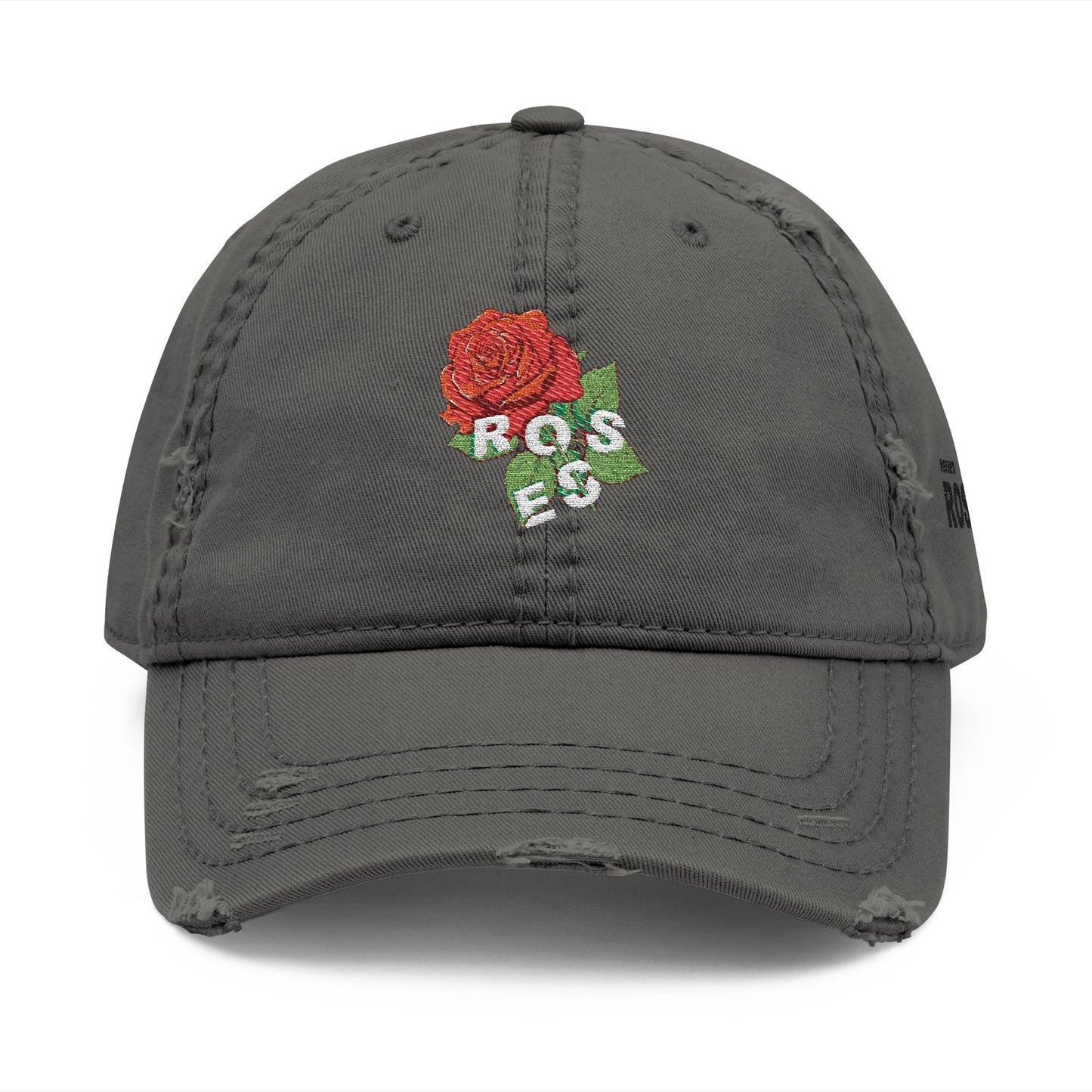 Embroidered Reese's Roses Distressed Dad Hat
