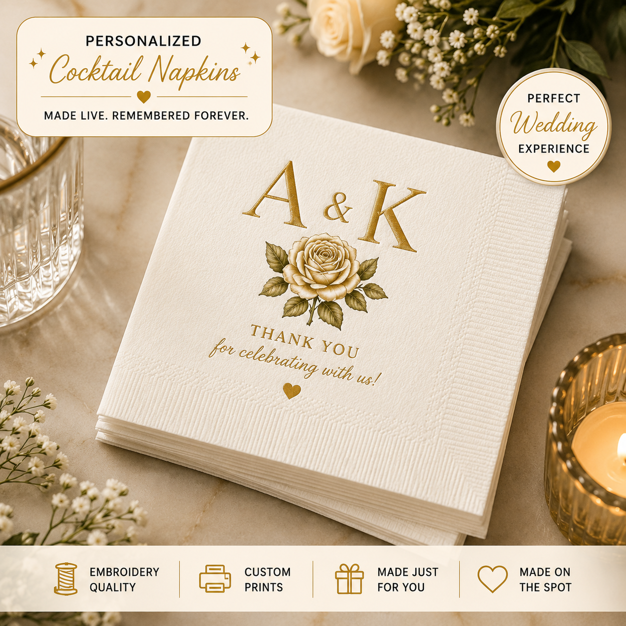 Reese's Roses Custom Live Design Bar: Weddings