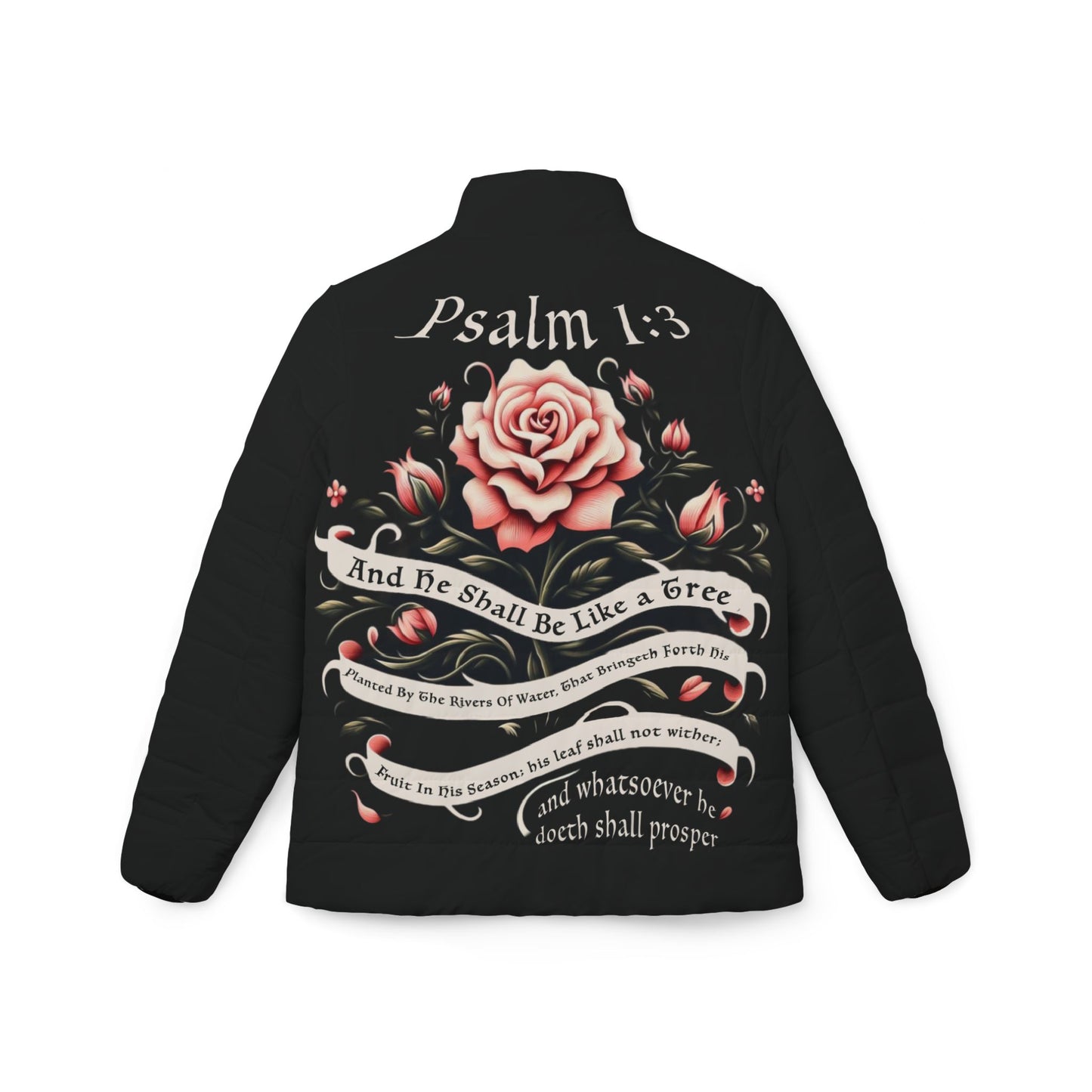 Women’s Pink Signature Roses Puffer Jacket