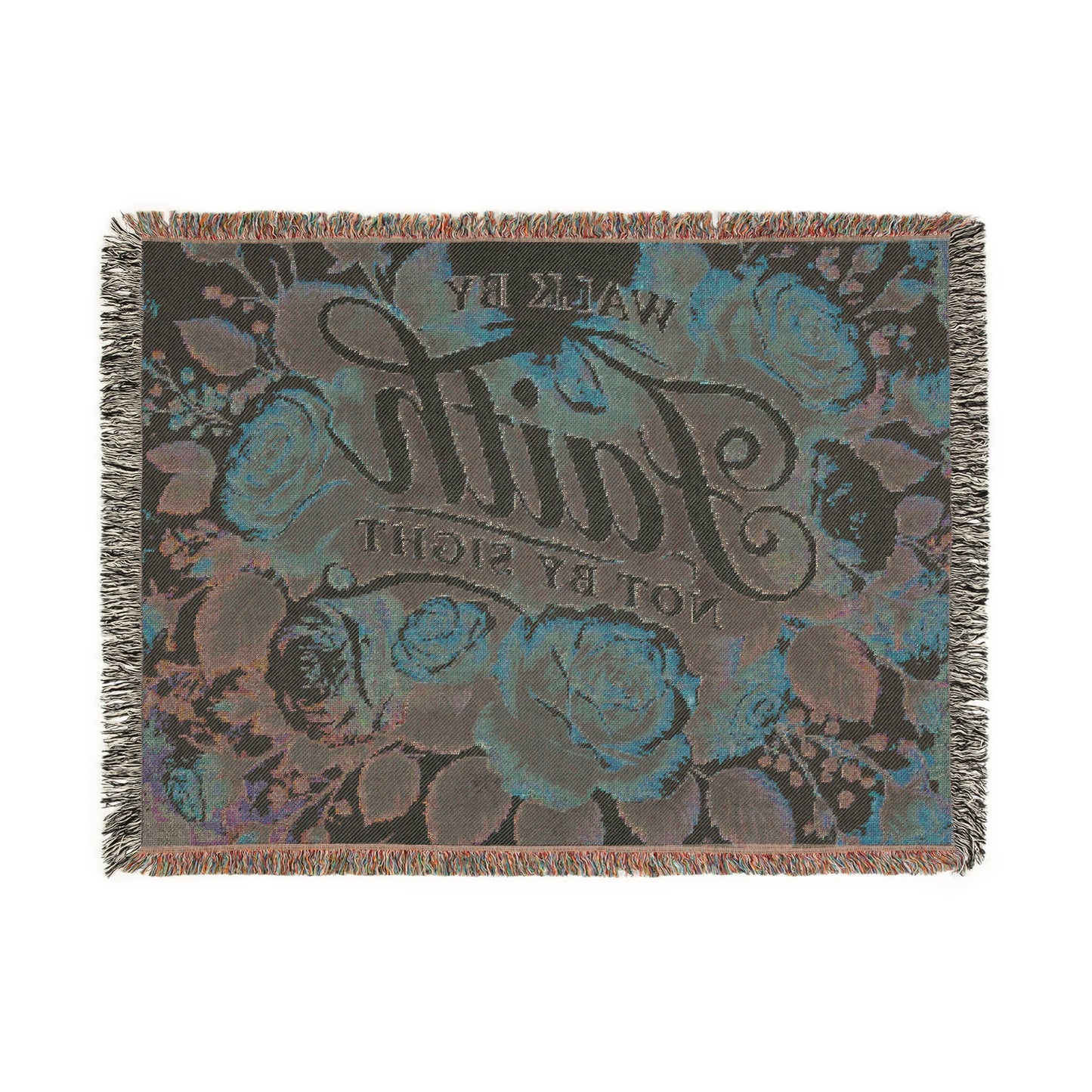 Walk By Faith Woven Blanket