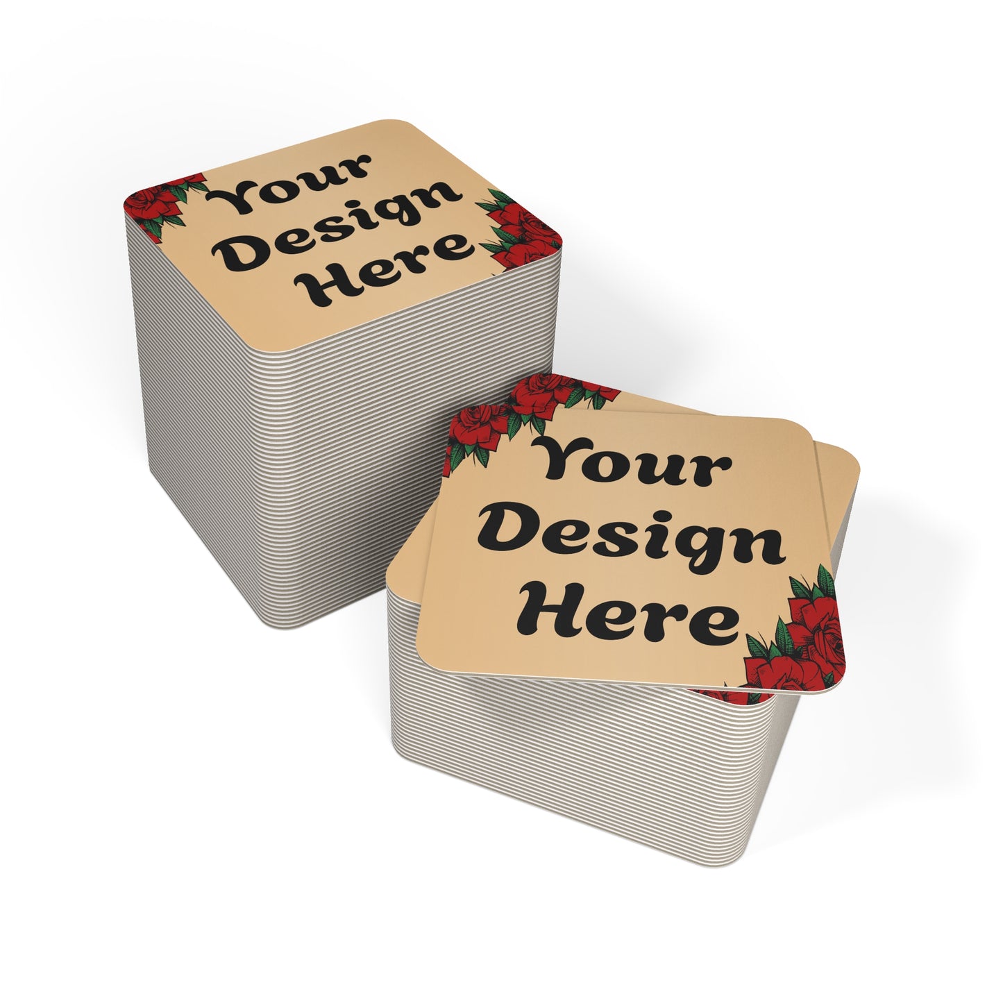Custom Coasters (50–100 pcs) — Personalized Drink Coasters for Events & Weddings