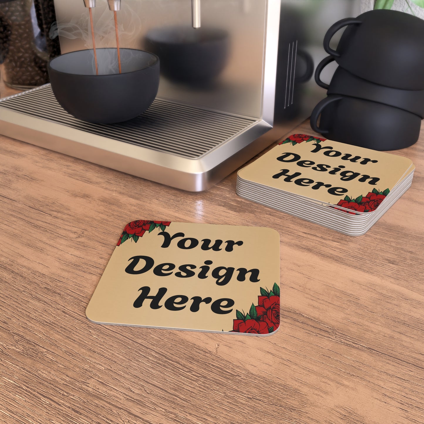 Custom Coasters (50–100 pcs) — Personalized Drink Coasters for Events & Weddings