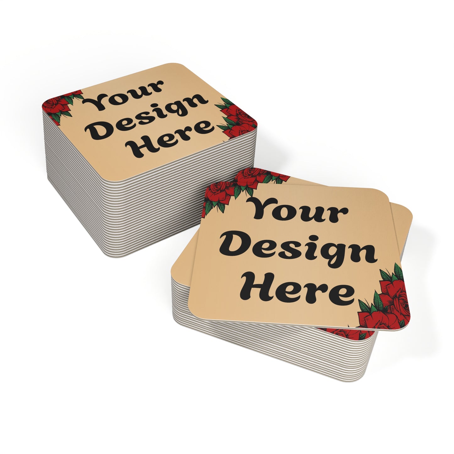 Custom Coasters (50–100 pcs) — Personalized Drink Coasters for Events & Weddings