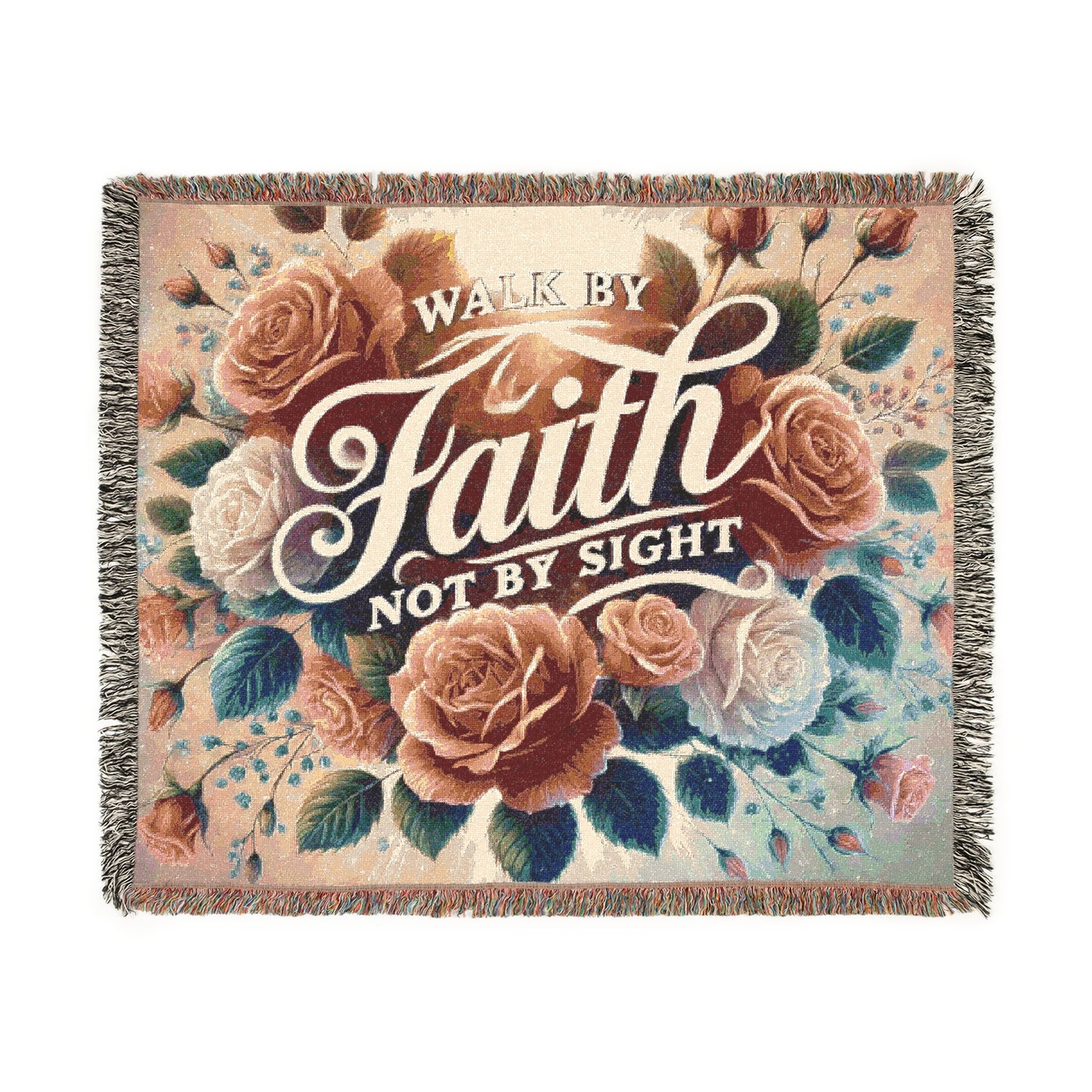 Walk By Faith Woven Blanket