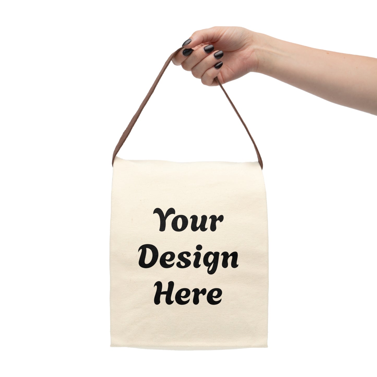 Custom Canvas Lunch Bag — Personalized Insulated Tote with Carry Strap