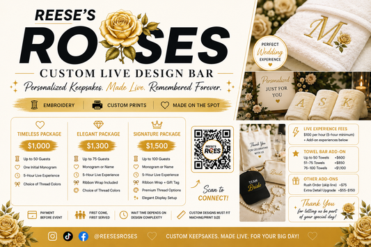 Reese's Roses Custom Live Design Bar: Weddings