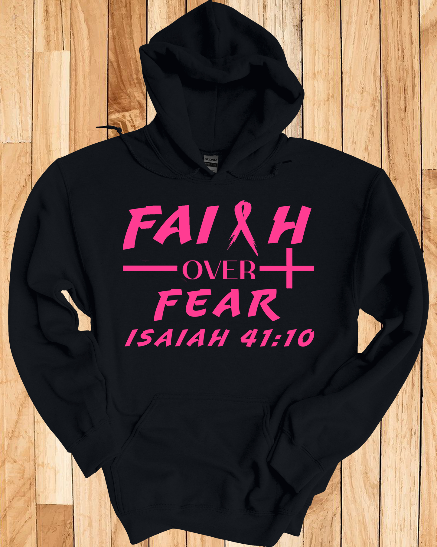 Faith Over Fear Breast Cancer Unisex Hoodie
