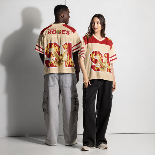 3D Reese’s Roses "91" Vintage Boxy Football Jersey