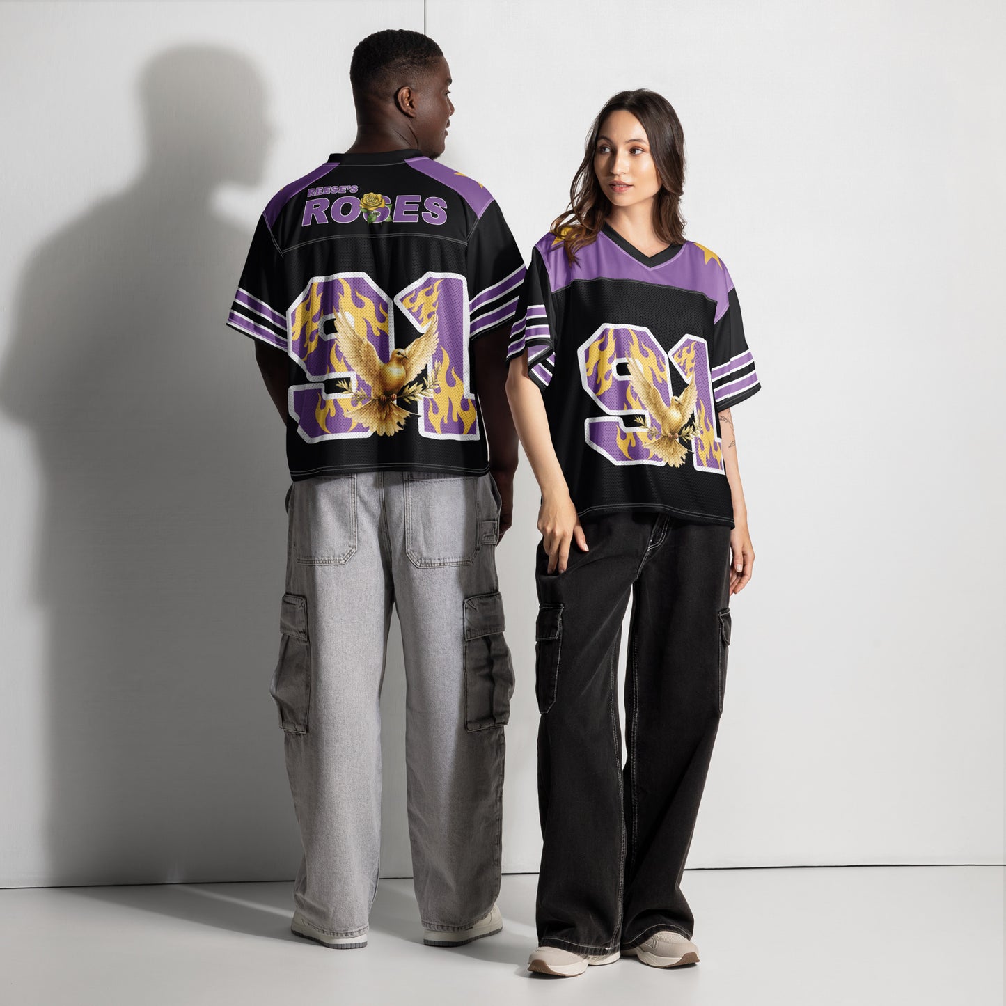 Reese’s Roses "91" Vintage Boxy Football Jersey