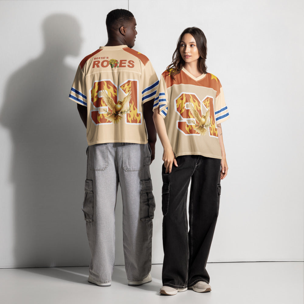 Reese’s Roses "91" Vintage Boxy Football Jersey
