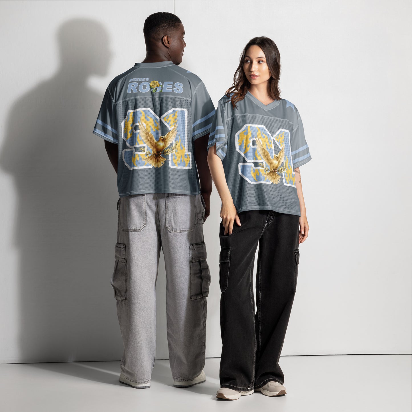 Reese’s Roses "91" Vintage Boxy Football Jersey