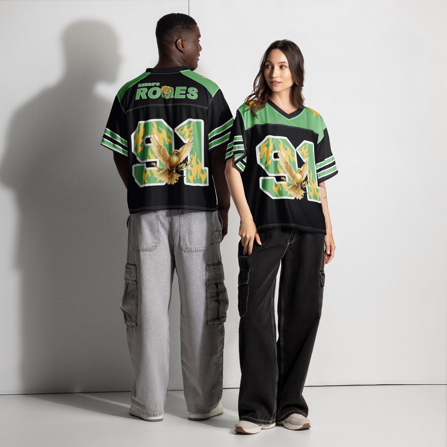 Reese’s Roses "91" Vintage Boxy Football Jersey