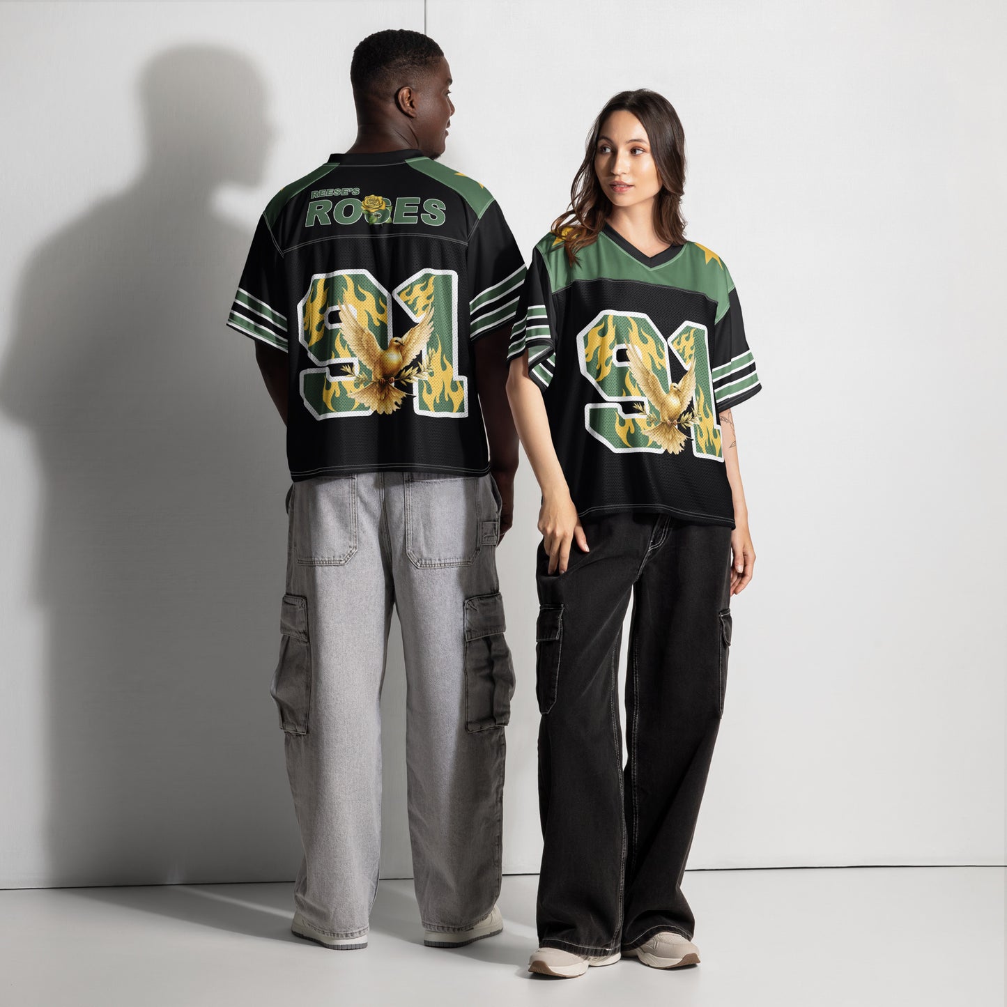 Reese’s Roses "91" Vintage Boxy Football Jersey