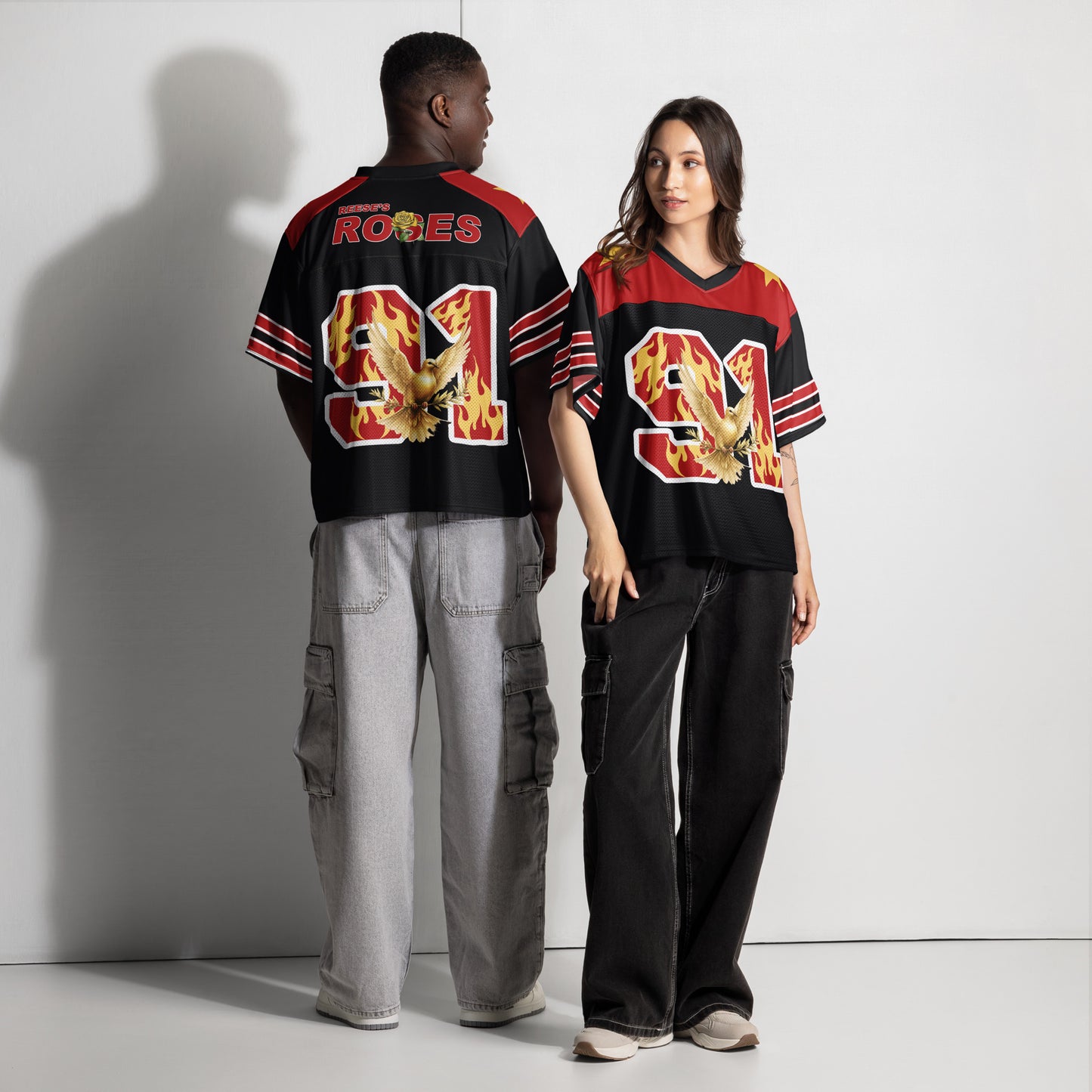 Reese’s Roses "91" Vintage Boxy Football Jersey