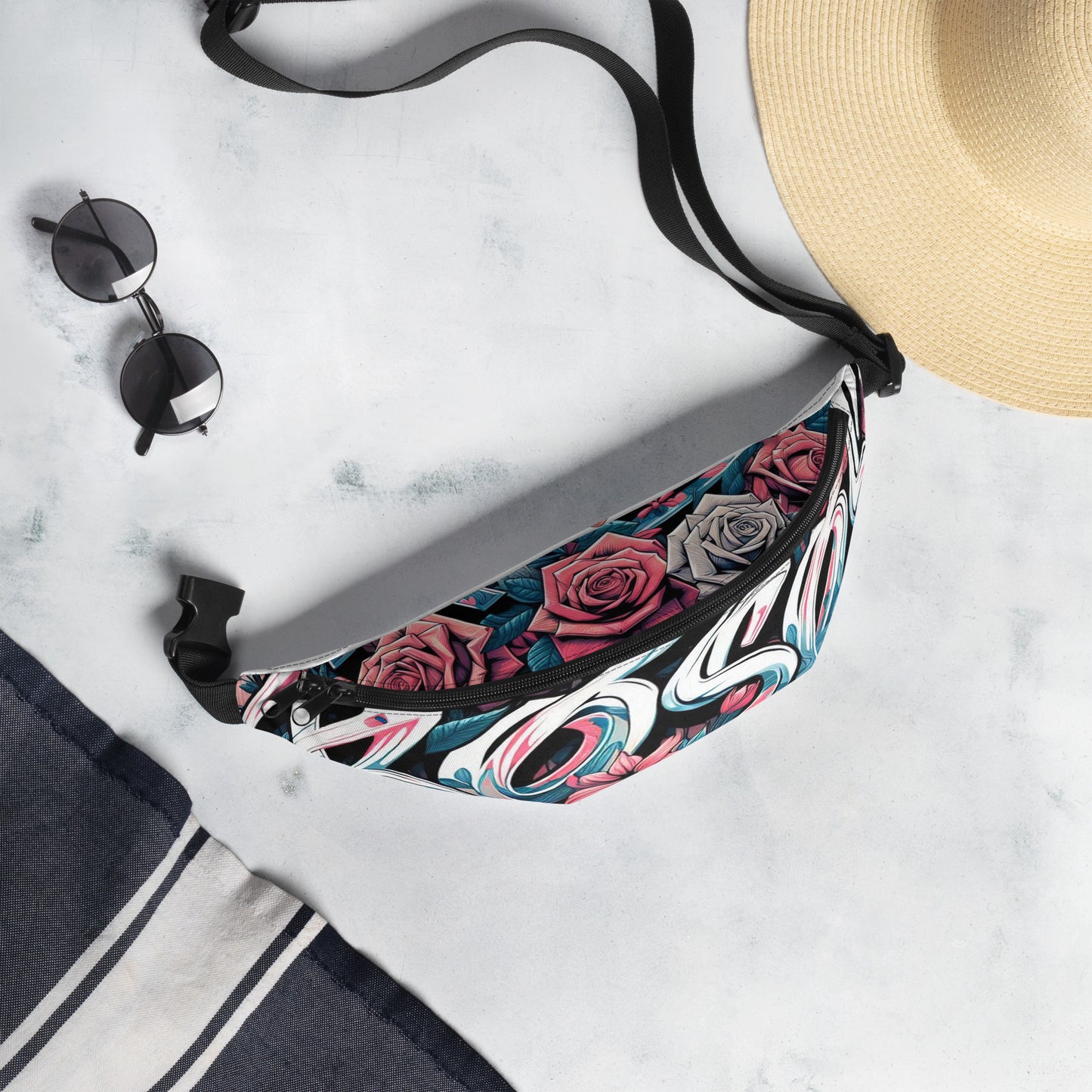 Roses Graffiti #11 Fanny Pack