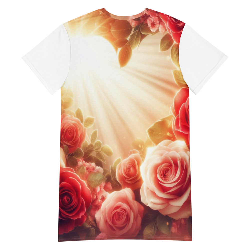 Sunlight Roses T-shirt Dress