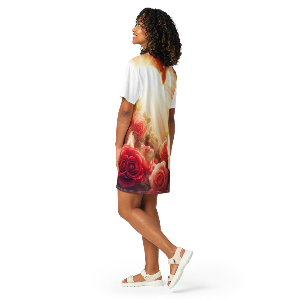 Sunlight Roses T-shirt Dress