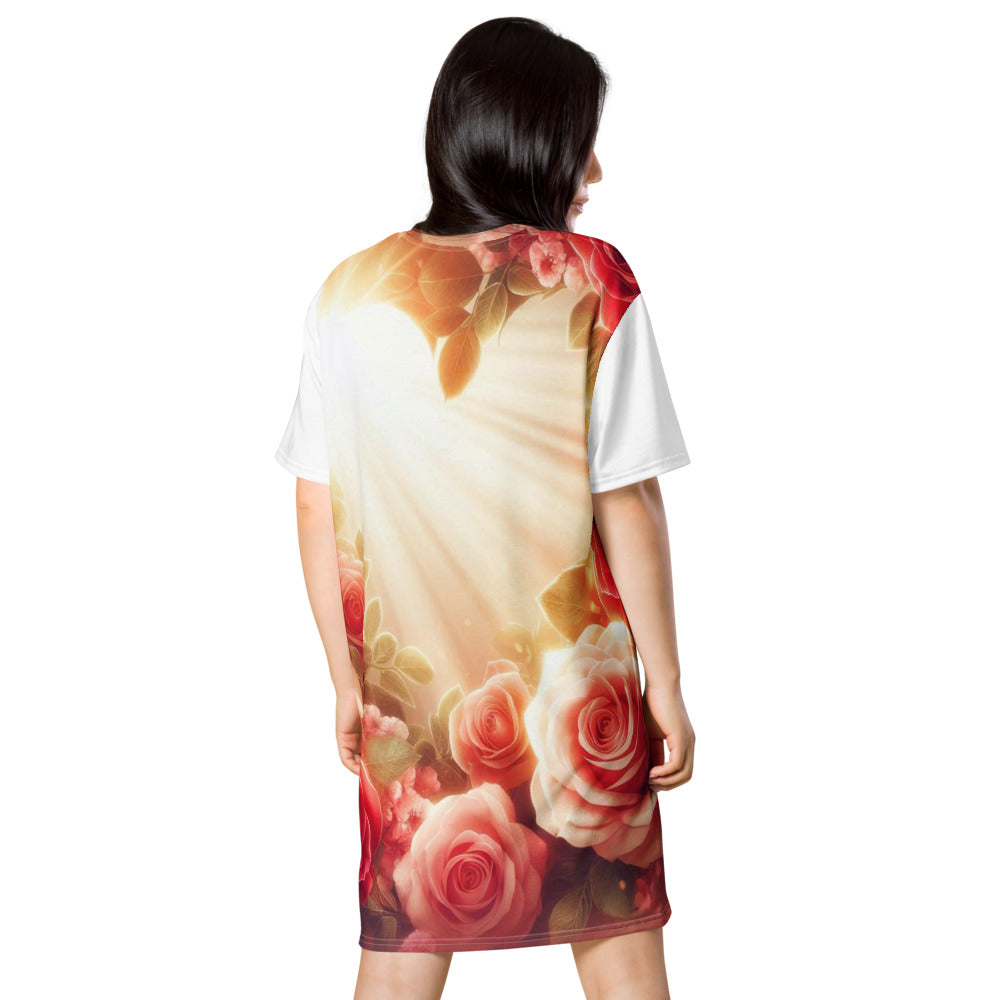 Sunlight Roses T-shirt Dress